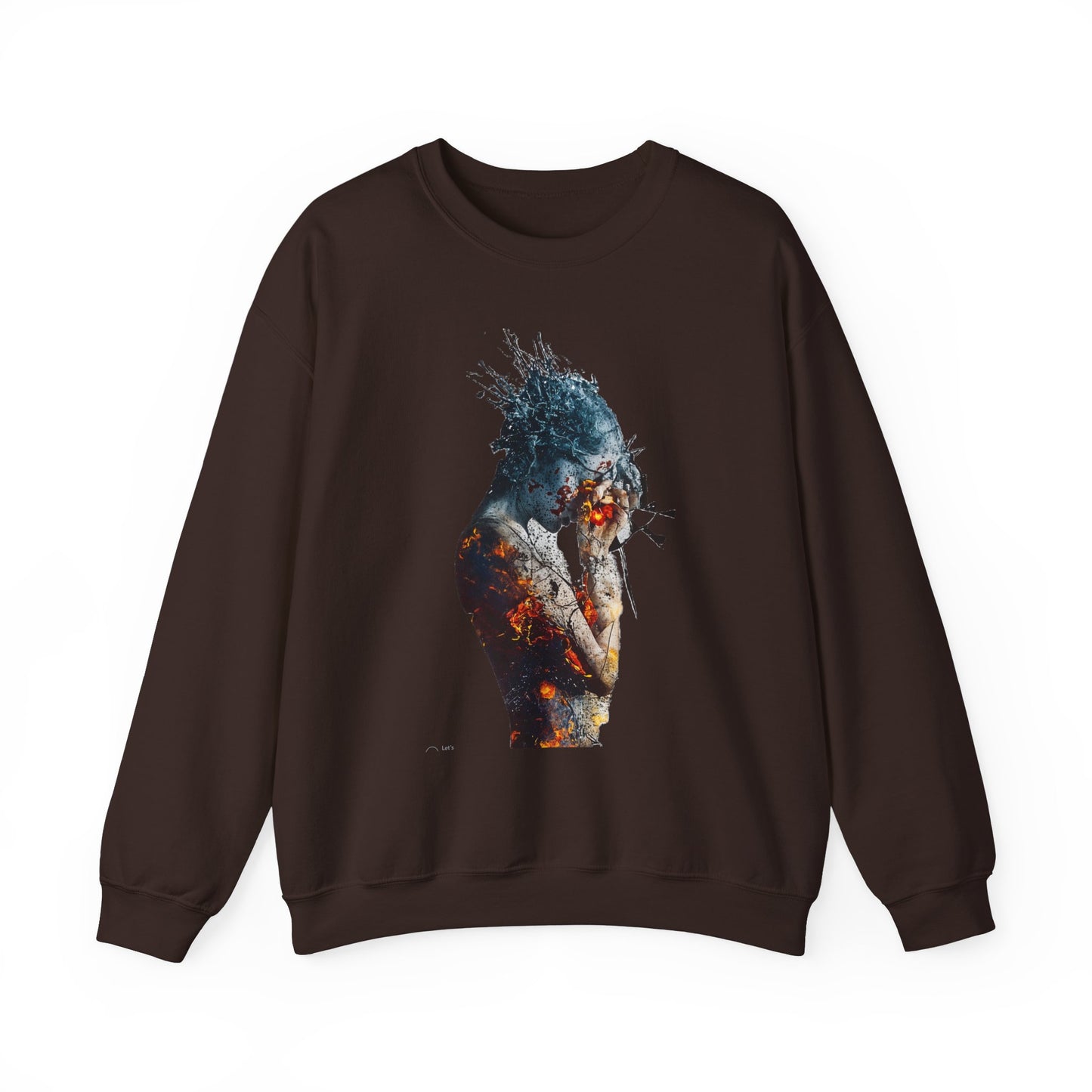 Introspective Artistic Nature-Inspired Crewneck Sweatshirt - Cozy Unisex Gift, Art Lover Sweatshirt, Casual Wear, Unique Gift for Her/Him