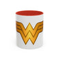 Wonder Woman Accent Coffee Mug - Perfect Gift for Superhero Fans, Tea Lovers, Birthday, Holiday, Home Office Decor, Collectible