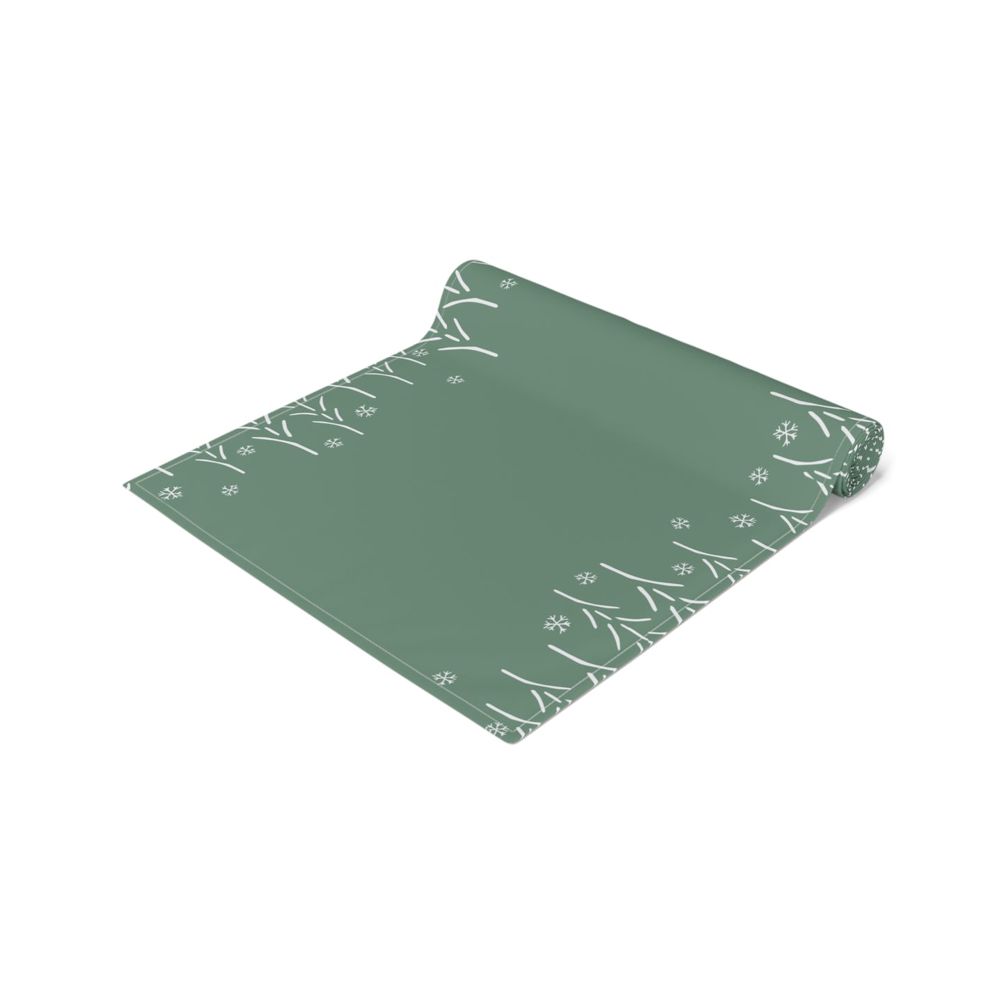 Christmas Themed Green Classy Table Runner - Perfect for Christmas Dinner or Holiday Parties (Cotton, Poly)