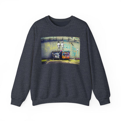 Street Art Inspirational Crewneck Sweatshirt | Urban Style, Inspirational Gift, Casual Wear, Streetwear, Art Lover Apparel