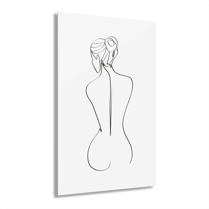 Elegant Line Art Acrylic Print, Modern Home Decor, Minimalist Wall Art, French Cleat Hanging, Gift for Her, Contemporary Design