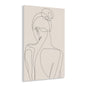 Boho Woman Silhouette - Minimalist Acrylic Print Art, Modern Home Decor, Line Art Wall Art, Contemporary Artwork, Stylish Living Room Accent
