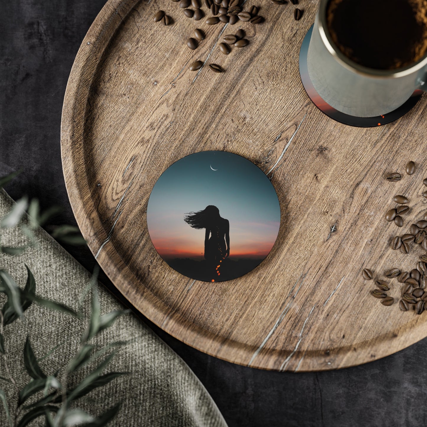 Bohemian Sunset Coasters | Home Decor, Gift for Friends, Coffee Table Accessories, Unique Housewarming Gifts, Boho Chic Style