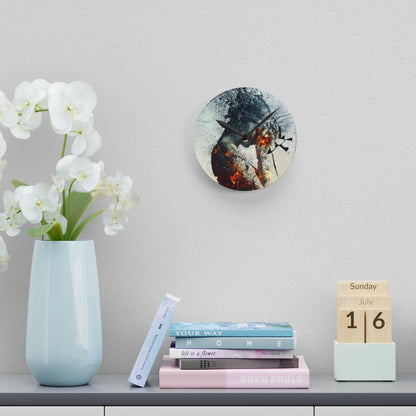 Introspection Artistic Acrylic Wall Clock, Modern Home Decor, Unique Gift for Art Lovers,  Timeless Style, Motivational Wall Decor