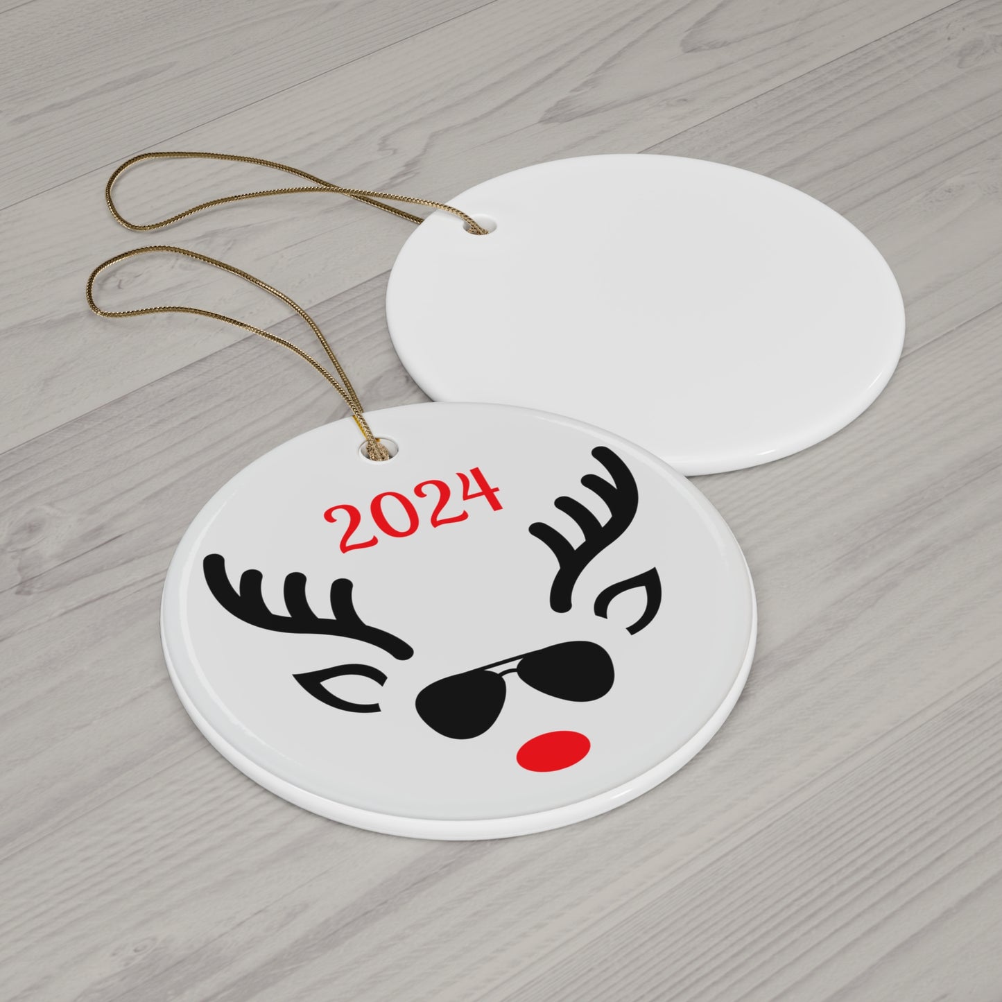 Cool Reindeer Christmas Ornament, Holiday Decor, Unique Gift, 2024 Decor, Festive Decoration, Winter Holiday Keepsake