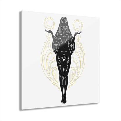 Libra Zodiac Divine Feminine Acrylic Wall Art Print - Acrylic Wall Art, French Cleat Hanging Decor, Horoscope Home Decor, Astrology Wall