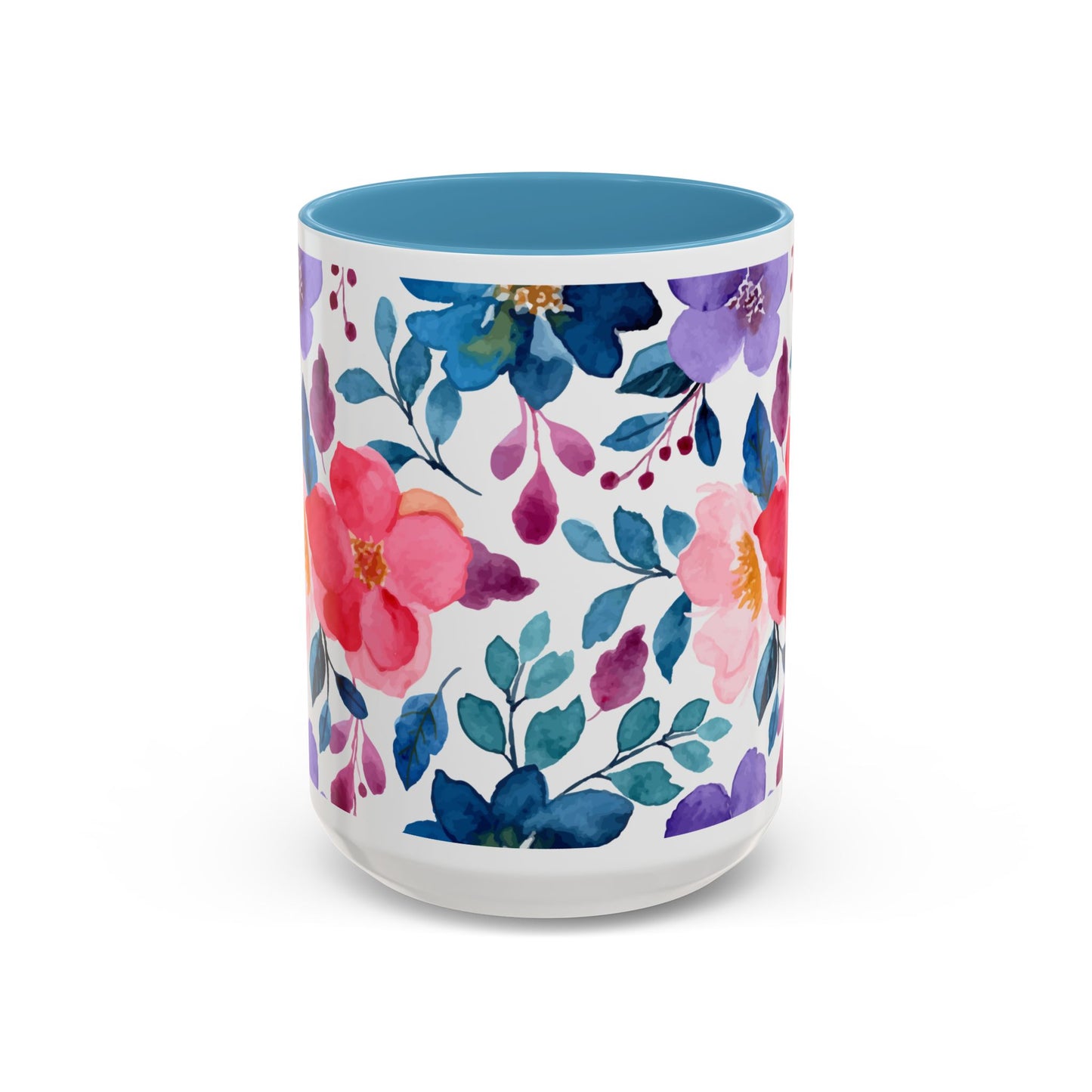 Floral Accent Coffee Mug, Beautiful Floral Design, Perfect Gift for Plant Lovers, Housewarming, Birthday, Mother's Day