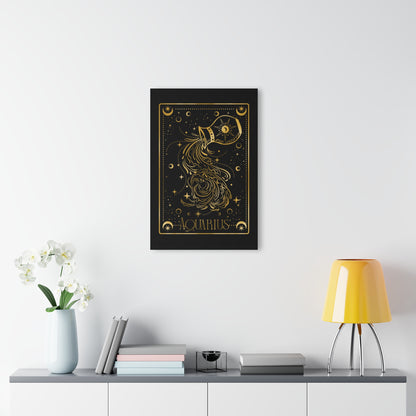 Aquarius Zodiac Astrology Acrylic Print, Aquarius Art Decor, Zodiac Wall Art, Modern Home Decor, Celestial Print, Starry Night Decor