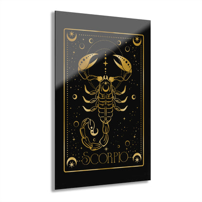 Scorpio Zodiac Acrylic Print, Astrology Wall Art, Unique Home Decor, Gift for Astrology Lovers, Modern Minimalist Hanging