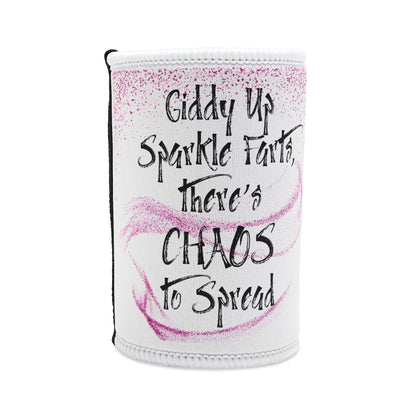 Giddy Up Sparkle Farts Stubby Cooler, Fun Drink Insulator for Parties, Summer BBQ, Gifts for Friends, Festival Gear, Funny Cooler