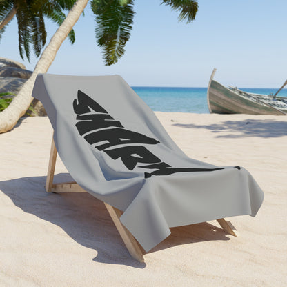 Grey Shark Beach Towel | Summer Vibe Towel for Ocean Lovers, Great Gift for Beach Days, Pool Parties, Shark Week, Outdoor Fun