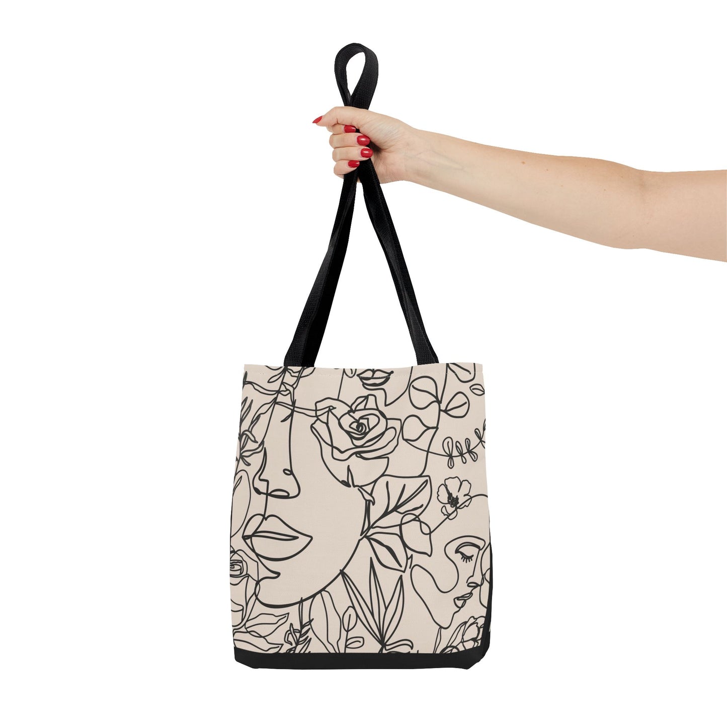 Elegant Floral Tote Bag, Minimalist Canvas Bag, Art Lover's Gift, Everyday Use, Eco-Friendly Shopping Bag, Mother's Day, Bohemian Style