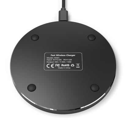 Gorgon Wireless Charger Blue - Aesthetic Fast Charging Pad, Unique Desk Decor, Gifts for Her, Medusa Design, Home Office Accessory