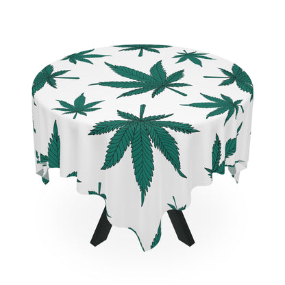Cannabis Leaf Tablecloth, Boho Home Decor, Kitchen Dining, Party Accessory, Eco-Friendly Table Cover, Gifts for Her