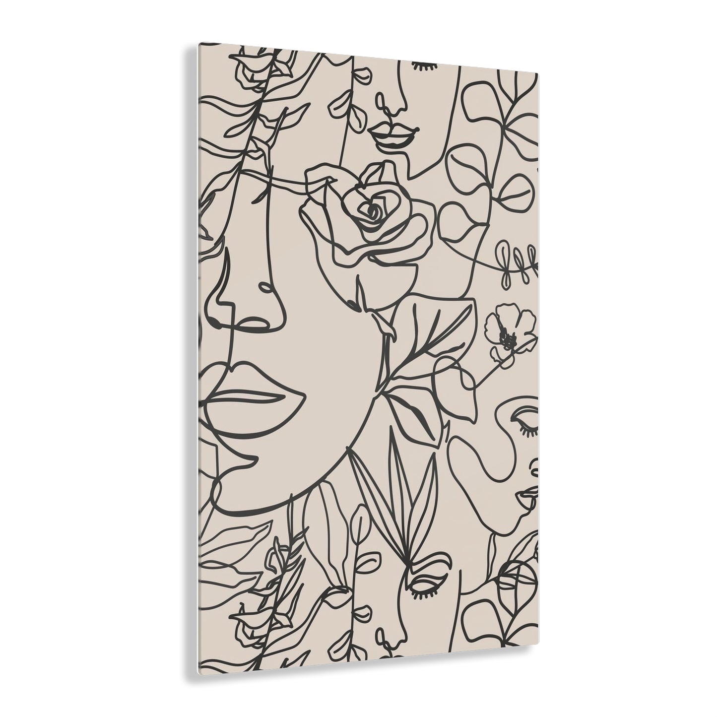 Boho Women Faces - Stylish Line Art Acrylic Prints for Modern Decor, Minimalist Home Wall Art, Gift for Art Lovers, Perfect for Any Room