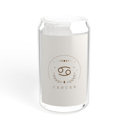 Cancer Sipper Glass, Zodiac Drinkware, Astrology Gift, Eco-Friendly Cup, 16 oz Water Glass, Birthday Present, Home Barware