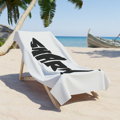 White Shark Beach Towel | Summer Vibe Towel for Ocean Lovers, Great Gift for Beach Days, Pool Parties, Shark Week, Outdoor Fun