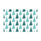Gift Wrap Papers, Teal Blue Green Christmas Trees Pattern, Minimalist Modern Holiday Packaging Supplies, Festive Wrapping Sheets, Seasonal