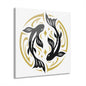 Pisces Zodiac Koi Fish Acrylic Print | Modern Wall Art, Japanese Decor, Home Gallery, Gift for Fish Lovers, Unique Wall Hanging