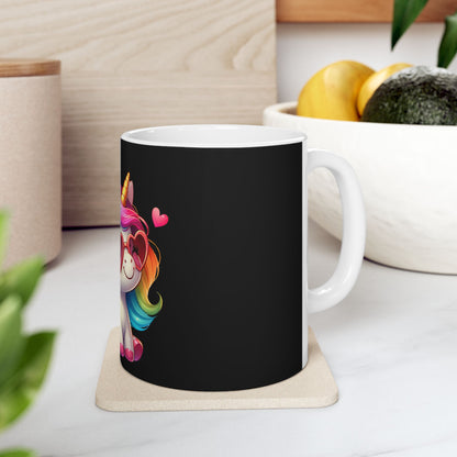 Unicorn Mug, Cute Coffee Cup for Kids, Rainbow Drinkware for Birthdays, Magical Gift for Unicorn Lovers, Fun Tea Mug