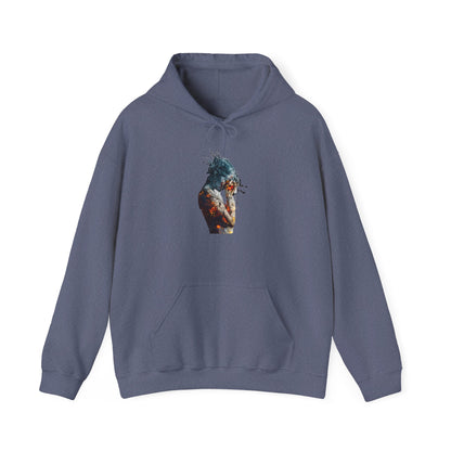Introspective Artistic Unisex Hooded Sweatshirt, Cozy Streetwear, Unique Gift for Artists, Casual Wear, Perfect for Fall & Winter