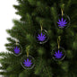 Chic Glass Ornaments, Cannabis Leaf Decor, Eco-Friendly Christmas Hanging Decor, Unique Gift for Cannabis Enthusiasts, Holiday Decoration