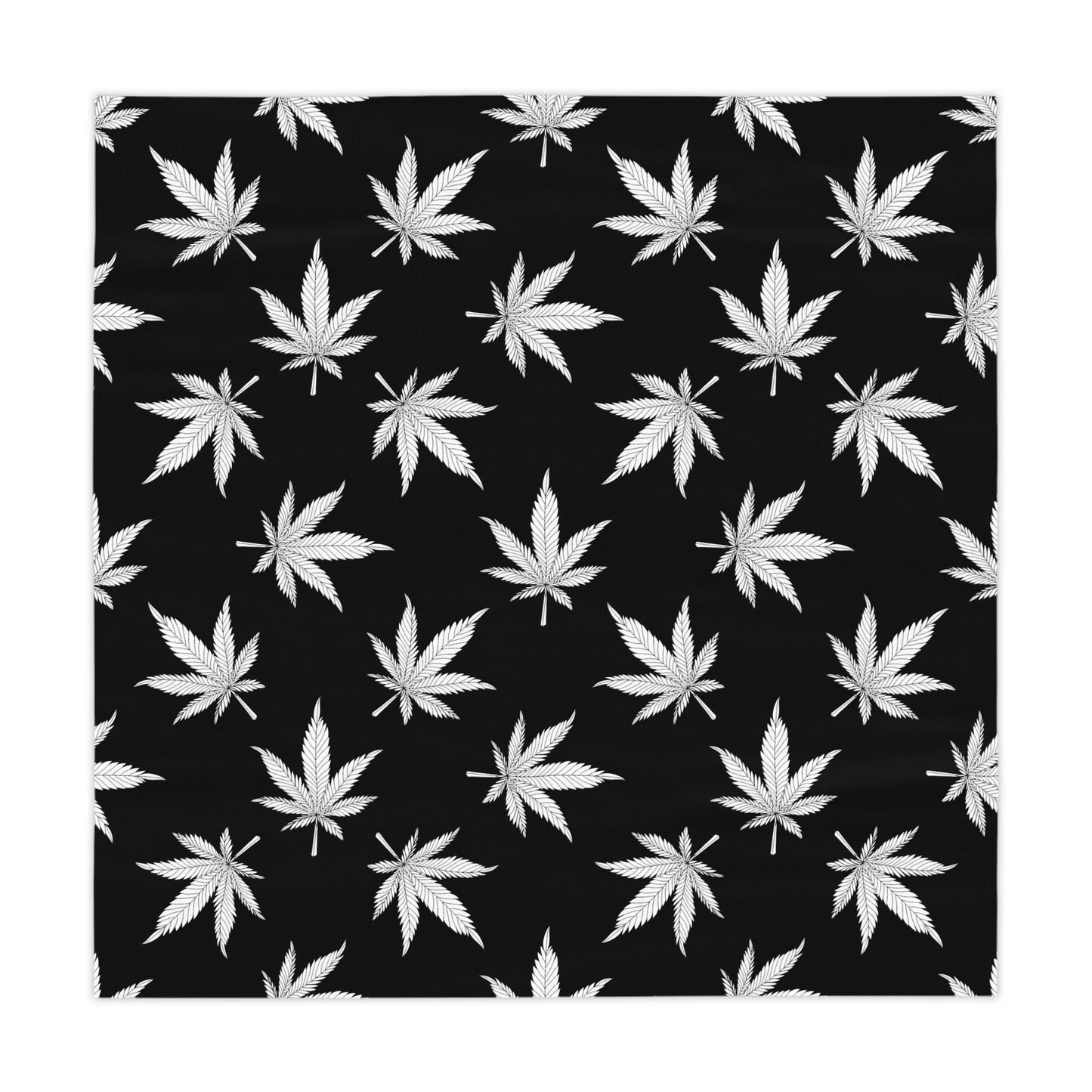 Modern Leaf Pattern Tablecloth, Bohemian Decor, Cannabis Theme, Party Table Cover, Unique Dining Experience, Gift for Herb Lovers, Outdoor