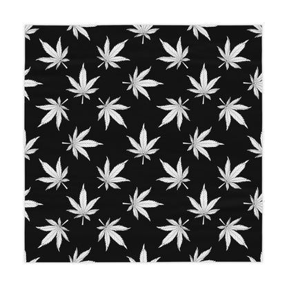 Modern Leaf Pattern Tablecloth, Bohemian Decor, Cannabis Theme, Party Table Cover, Unique Dining Experience, Gift for Herb Lovers, Outdoor