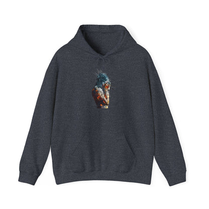 Introspective Artistic Unisex Hooded Sweatshirt, Cozy Streetwear, Unique Gift for Artists, Casual Wear, Perfect for Fall & Winter