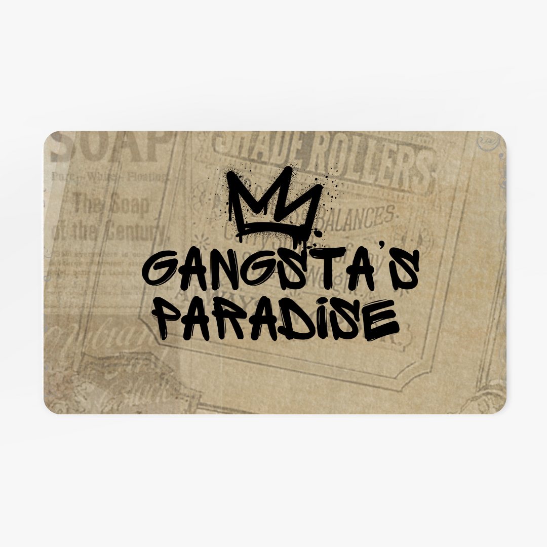 Gangsta's Paradise Polyester Doormat - Stylish Entry Rug for Home, Hip Hop Decor, Housewarming Gift, Mudroom Decor, Unique Welcome Mat