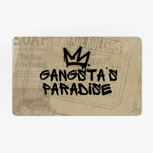 Gangsta's Paradise Polyester Doormat - Stylish Entry Rug for Home, Hip Hop Decor, Housewarming Gift, Mudroom Decor, Unique Welcome Mat