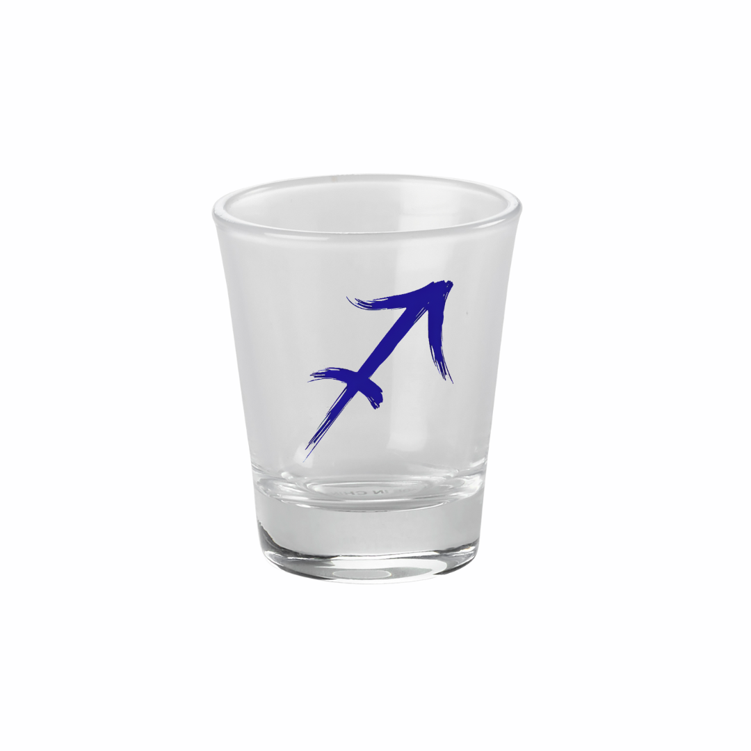 Sagittarius Zodiac Shot Glass for Party Lovers, Fun Cocktail Glassware, Unique Gift for Birthdays, Housewarming, Barware - SAGITTARIUS