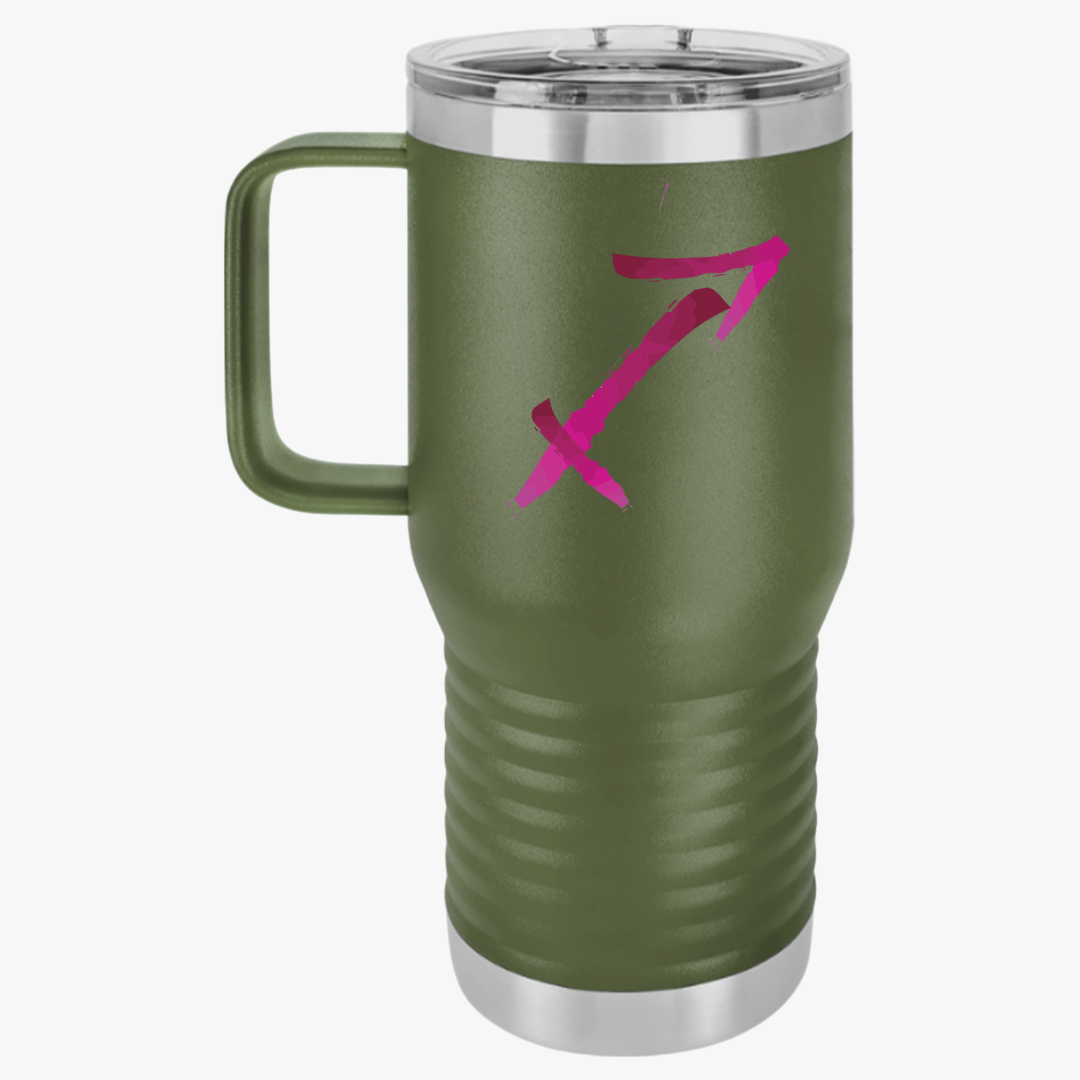 Sagittarius Zodiac Travel Mug, 20oz - Ideal for Road Trips, Coffee Enthusiasts, Astrology Gifts, Birthday, Sagittarius Design, Travel