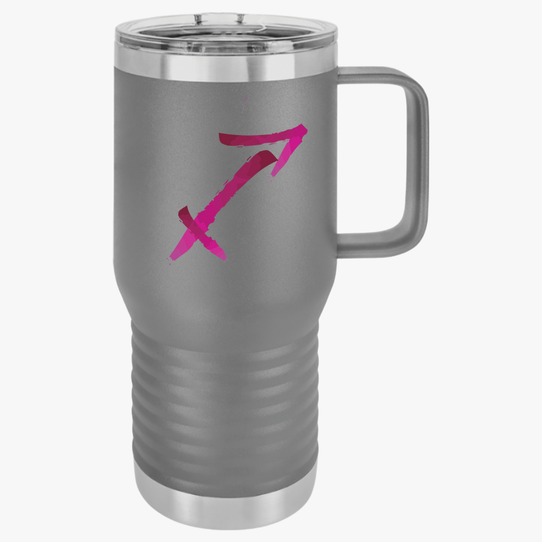 Sagittarius Zodiac Travel Mug, 20oz - Ideal for Road Trips, Coffee Enthusiasts, Astrology Gifts, Birthday, Sagittarius Design, Travel