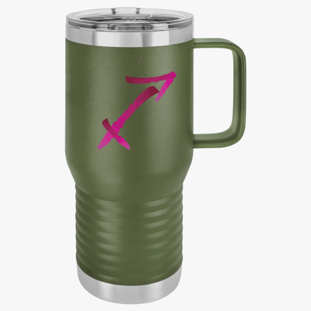 Sagittarius Zodiac Travel Mug, 20oz - Ideal for Road Trips, Coffee Enthusiasts, Astrology Gifts, Birthday, Sagittarius Design, Travel