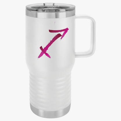 Sagittarius Zodiac Travel Mug, 20oz - Ideal for Road Trips, Coffee Enthusiasts, Astrology Gifts, Birthday, Sagittarius Design, Travel