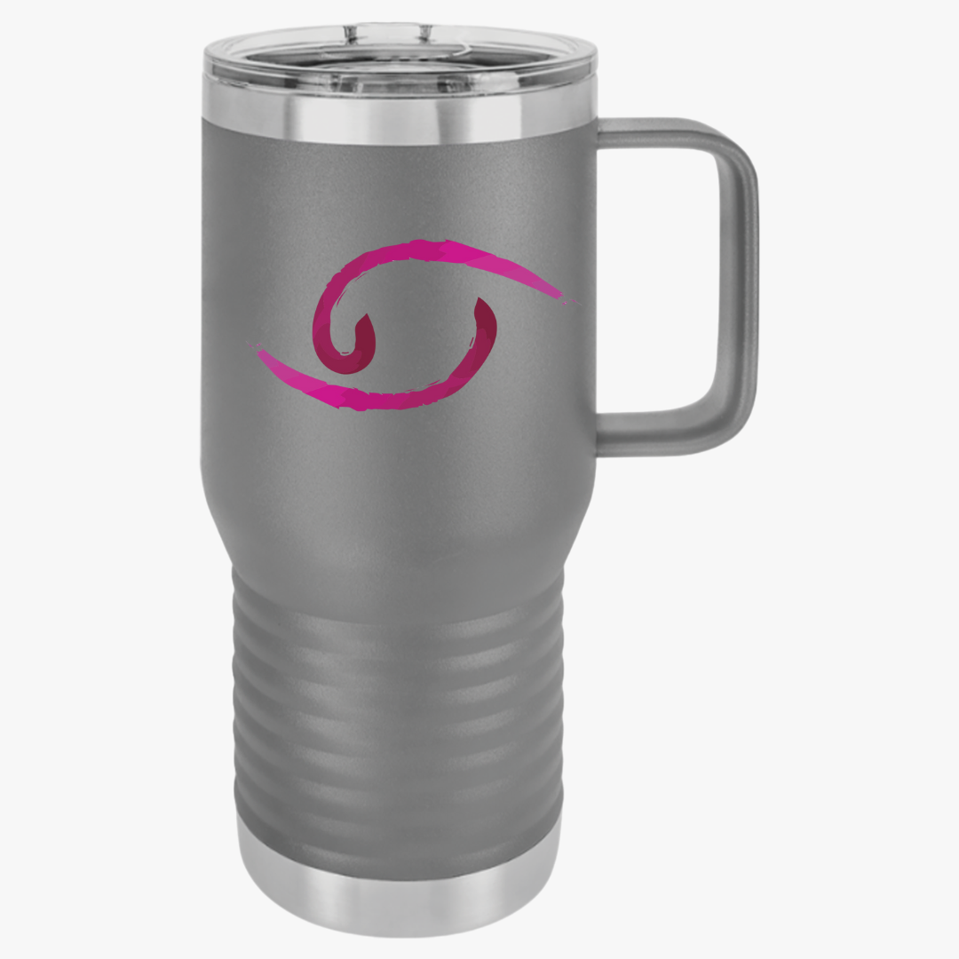 Cancer Zodiac Travel Mug, 20oz | Coffee Cup | Travel Accessories | Unique Gift for Her | Outdoor Adventures, Road Trips, Daily Commute
