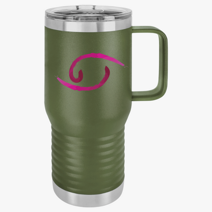Cancer Zodiac Travel Mug, 20oz | Coffee Cup | Travel Accessories | Unique Gift for Her | Outdoor Adventures, Road Trips, Daily Commute