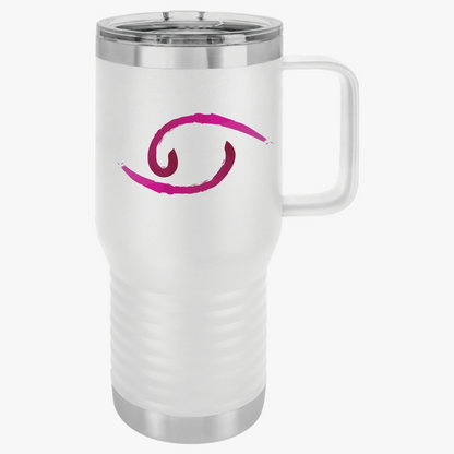Cancer Zodiac Travel Mug, 20oz | Coffee Cup | Travel Accessories | Unique Gift for Her | Outdoor Adventures, Road Trips, Daily Commute