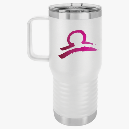 Libra Zodiac Travel Mug, Astrology Coffee Cup for Adventurers, Personalized Gift for Holidays, Road Trip Essential, 20oz Tumbler