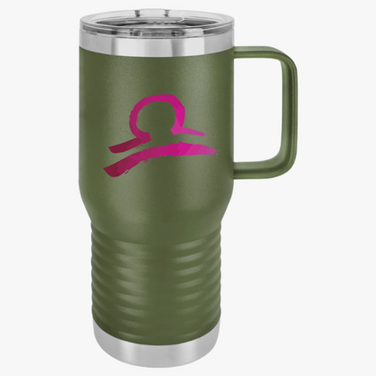 Libra Zodiac Travel Mug, Astrology Coffee Cup for Adventurers, Personalized Gift for Holidays, Road Trip Essential, 20oz Tumbler