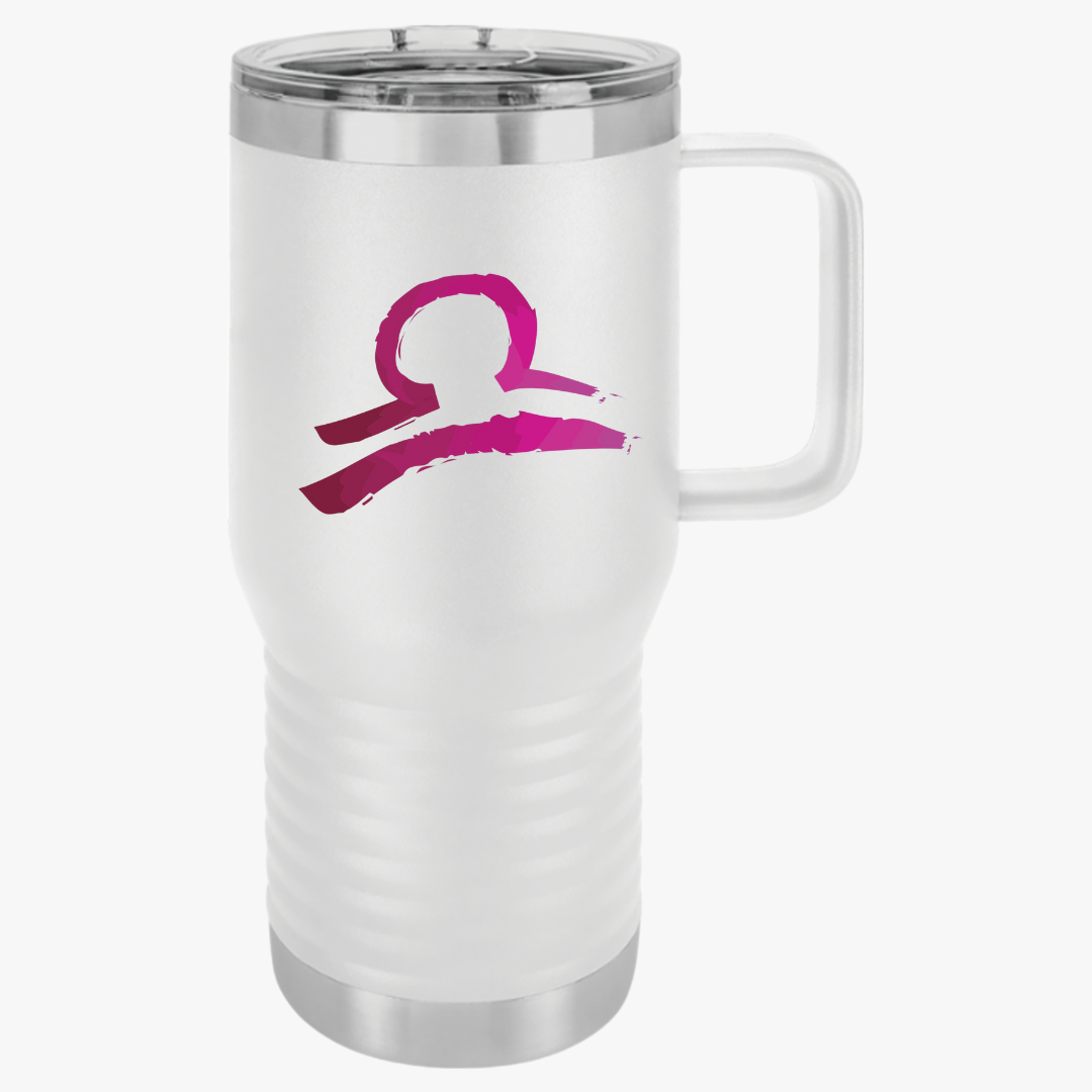Libra Zodiac Travel Mug, Astrology Coffee Cup for Adventurers, Personalized Gift for Holidays, Road Trip Essential, 20oz Tumbler
