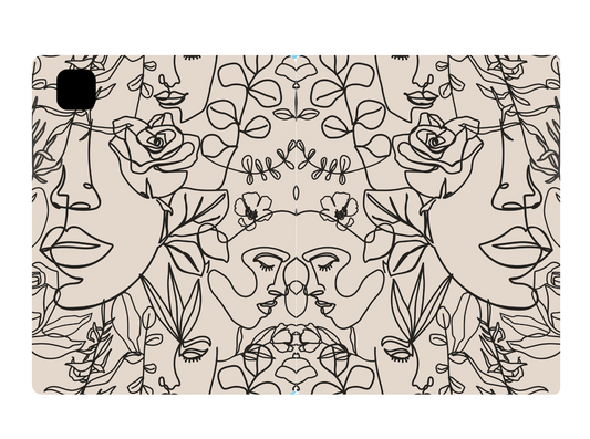 Bohemian Floral Tablet Folio Case, Art-Inspired Tech Accessory for Women, Unique Gift for Teachers, Friends, Birthdays, Crafty Decor