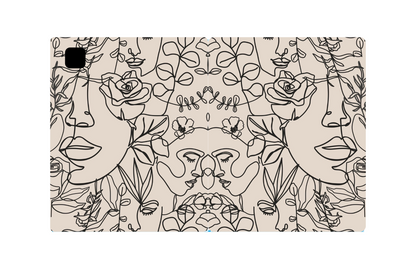 Bohemian Floral Tablet Folio Case, Art-Inspired Tech Accessory for Women, Unique Gift for Teachers, Friends, Birthdays, Crafty Decor