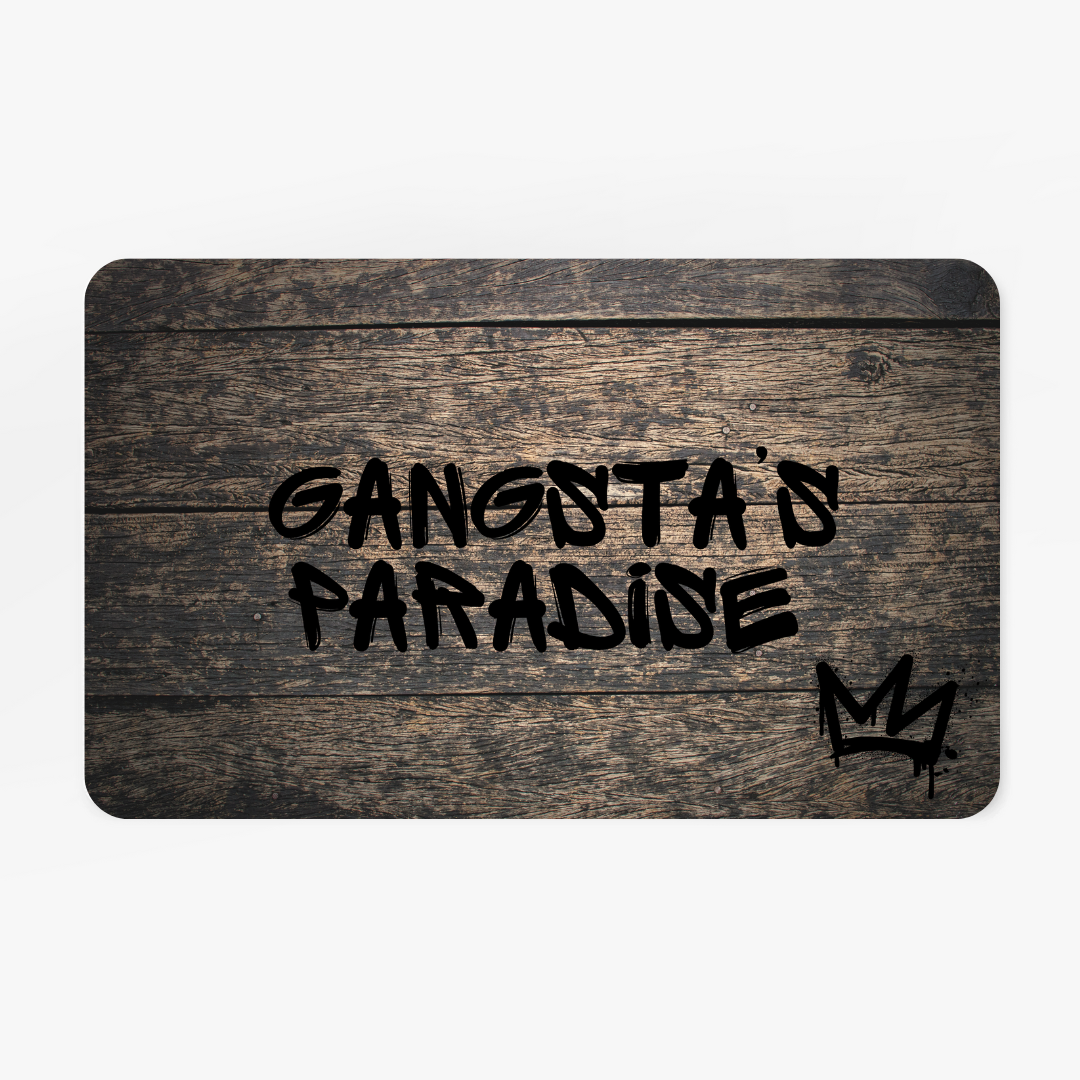 Gangsta's Paradise Doormat, Hip Hop Welcome Mat, Urban Street Style Rug, Cool Graffiti Entry Mat, Gangster Theme Decor, Polyester Rug