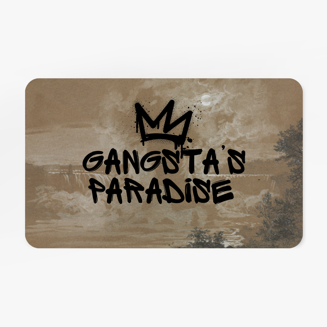 Gangsta's Paradise Doormat - Funny Welcome Mat, Hip Hop Entry Rug, Gangster Decor, Cool Front Door Mat, Urban Street Style Mat