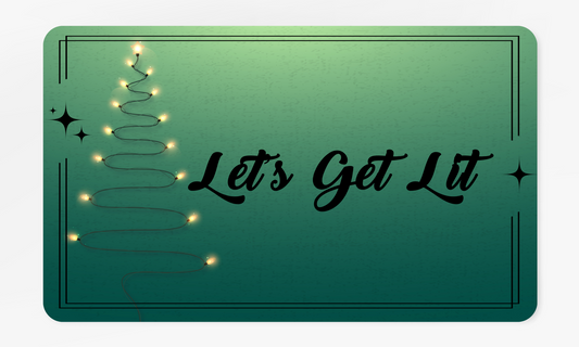 Let's Get Lit - Festive Polyester Doormat, Perfect for Holiday Cheer, Christmas Welcome Mat, Seasonal Gift, Front Porch Decor