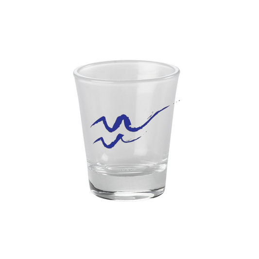 Aquarius Zodiac Shot Glass - Fun Party Accessory for Shots, Drinks, Celebration, Gifts for Friends, Bartender Essentials - AQUARIUS