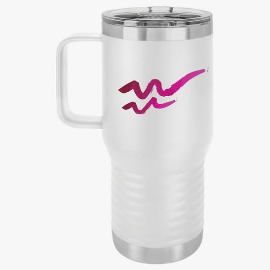 Aquarius Zodiac 20oz Travel Mug, Perfect for Adventurers, Coffee Lovers, Road Trips, Gifting, Everyday Use
