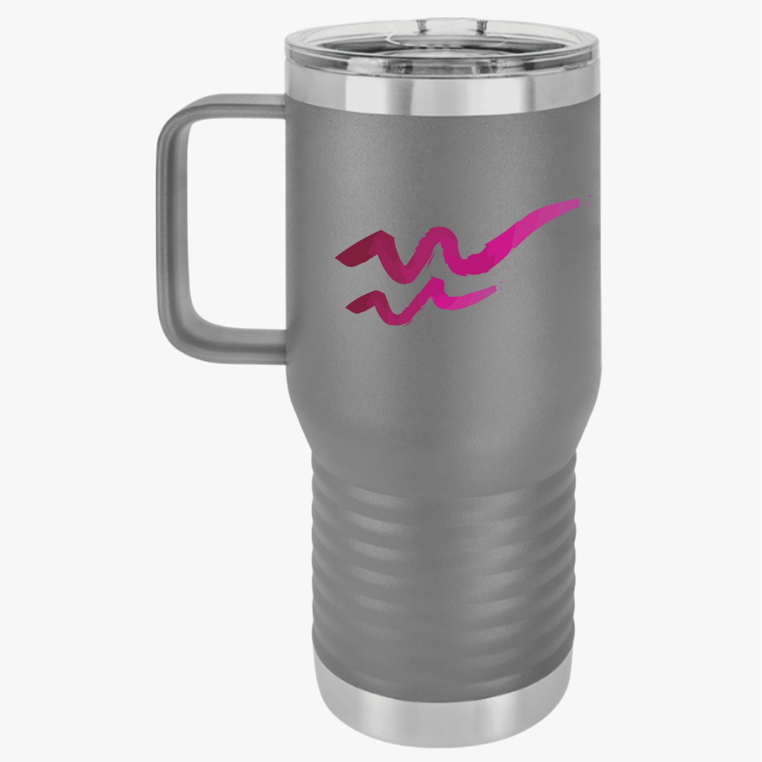 Aquarius Zodiac 20oz Travel Mug, Perfect for Adventurers, Coffee Lovers, Road Trips, Gifting, Everyday Use